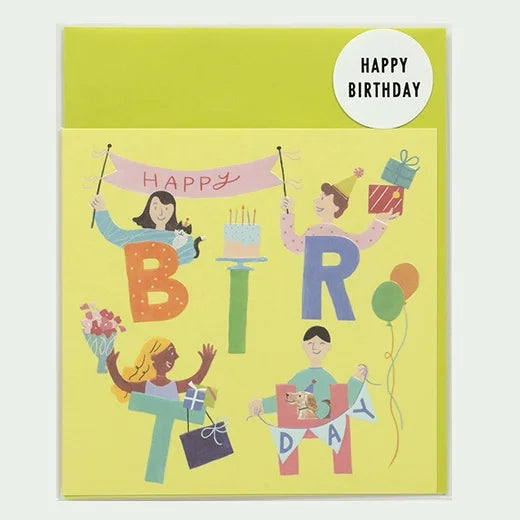 Greeting Life Birthday Card // Alphabet People