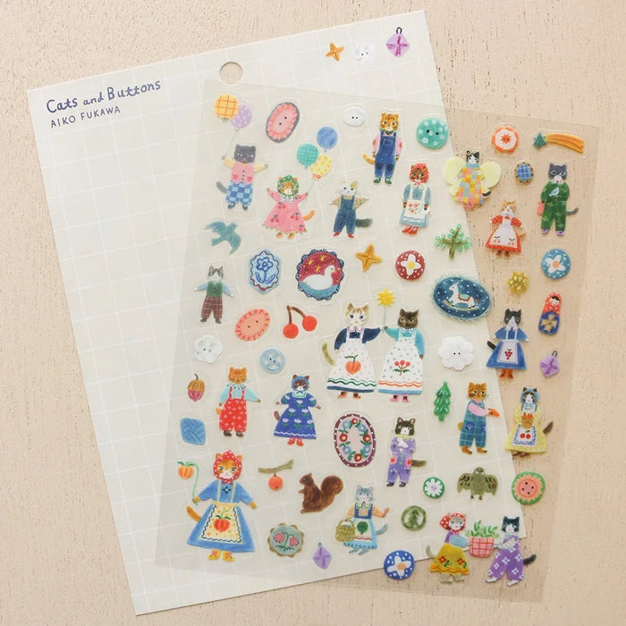 Aiko Fukawa Sticker // Cats and Buttons