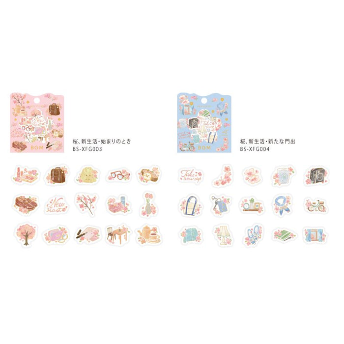 BGM Flake Stickers | Sakura in Spring