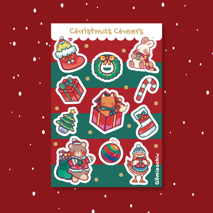 Gomidachi Deco Sticker Sheet // Christmas Cheers