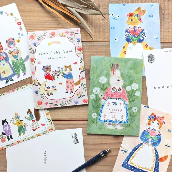 Aiko Fukawa Postcard Book // Little Fluffy Friends