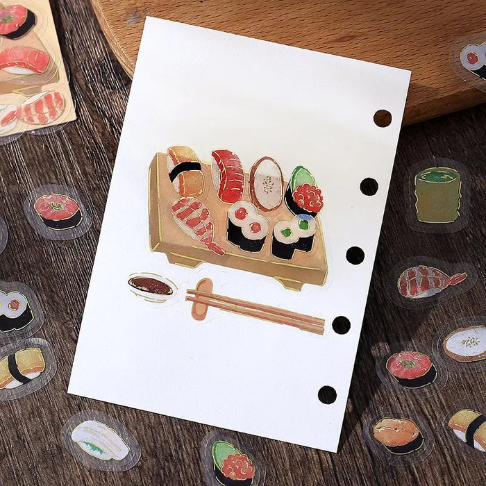 BGM Foiled Washi Flake Stickers | Food Diary