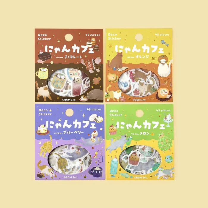 BGM Foiled Washi Flake Stickers | Neko Cafe