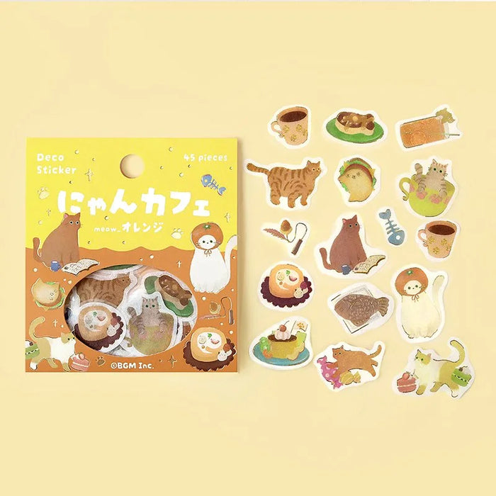 BGM Foiled Washi Flake Stickers | Neko Cafe