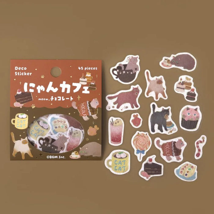 BGM Foiled Washi Flake Stickers | Neko Cafe