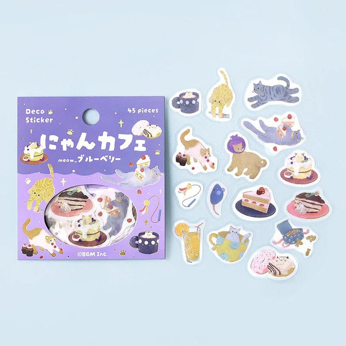 BGM Foiled Washi Flake Stickers | Neko Cafe