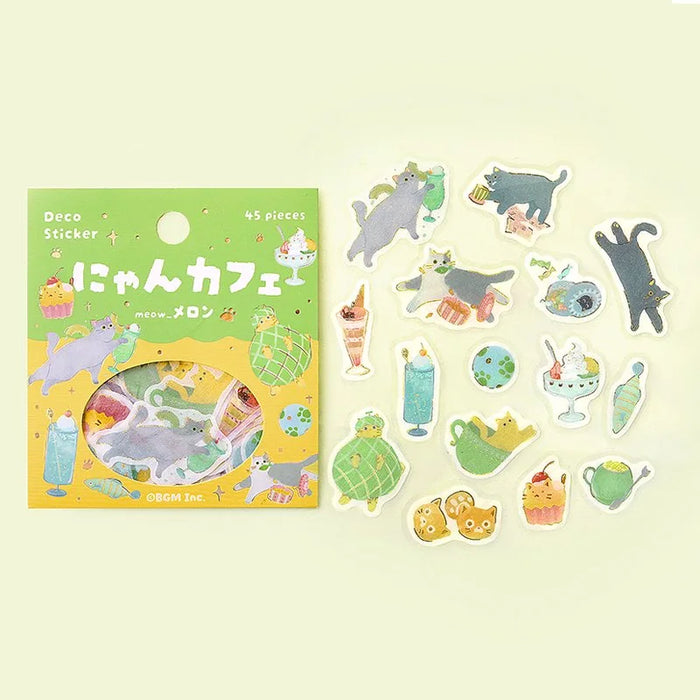 BGM Foiled Washi Flake Stickers | Neko Cafe