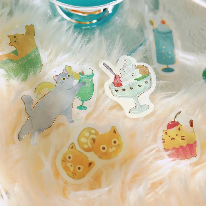 BGM Foiled Washi Flake Stickers | Neko Cafe