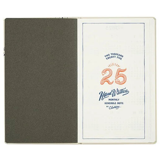 2025 CHALKBOY (B6 Slim) Monthly Planner // White