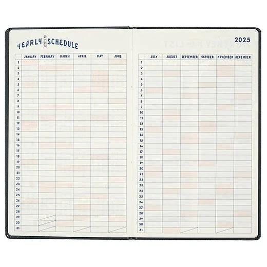 2025 CHALKBOY (B6 Slim) Monthly Planner // Orange