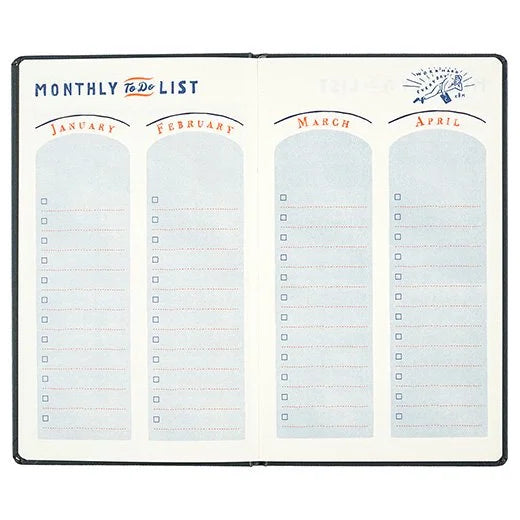 2025 CHALKBOY (B6 Slim) Monthly Planner // Orange