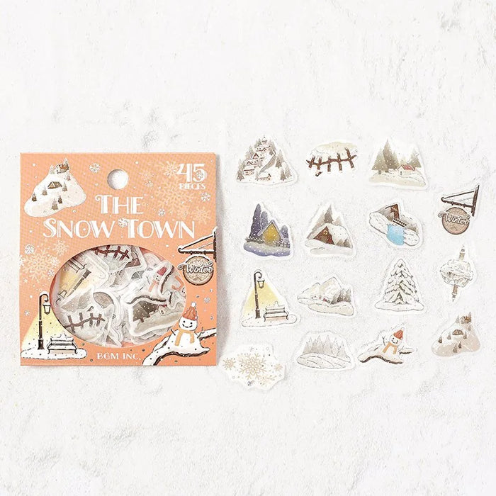 BGM Winter Limited Flake Stickers | Snow Town