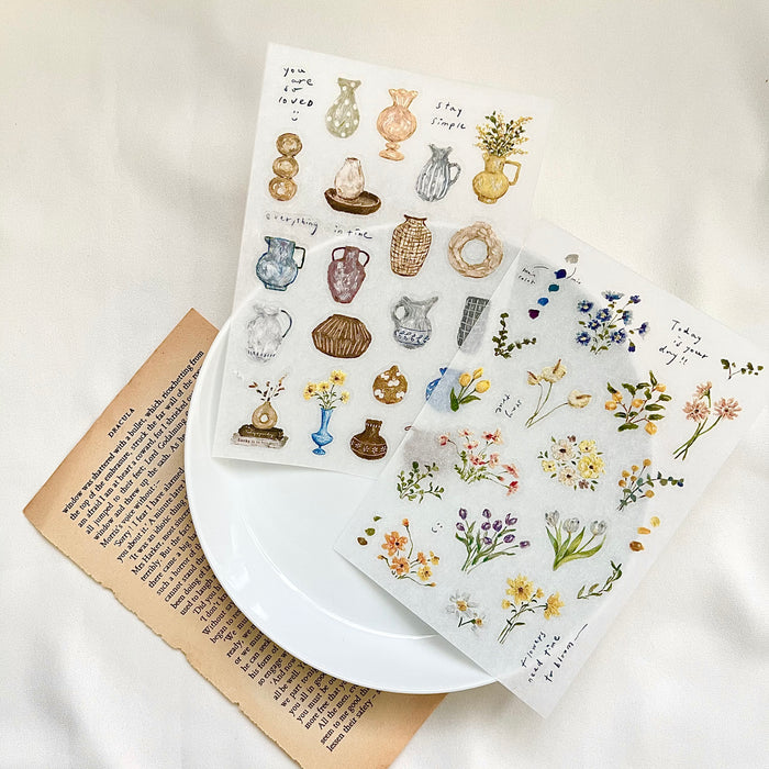 PION Transfer Sticker // Floral (2 Sheets)