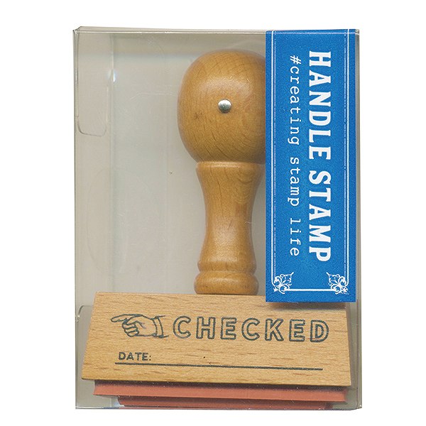 Kodomo No Kao Handle Rubber Stamp // CHECKED