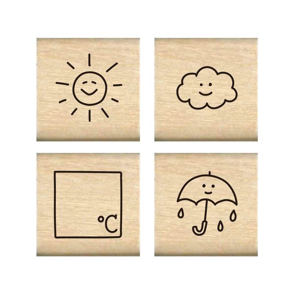 Kodomo No Kao Mini Rubber Stamp // Weather