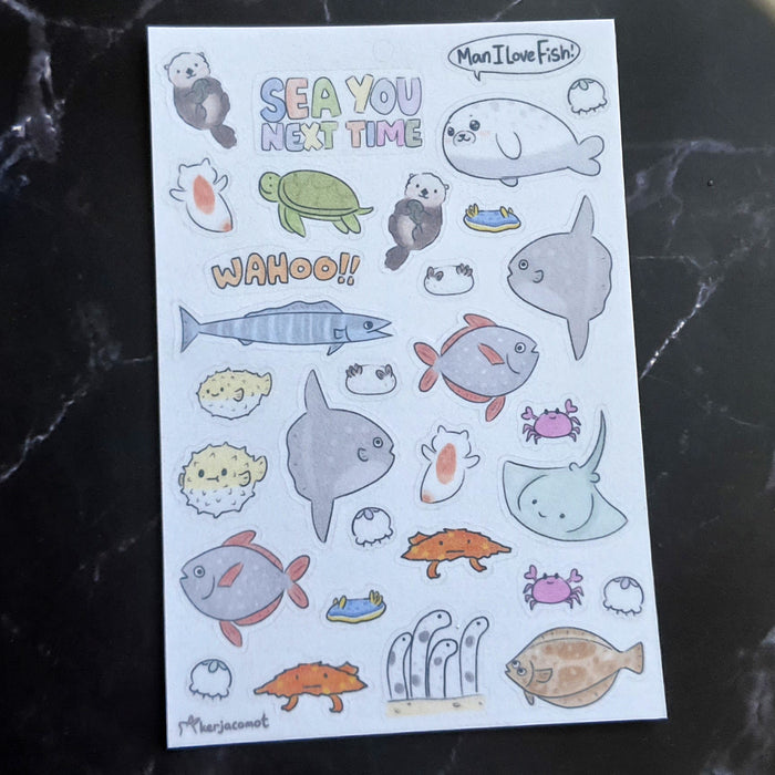 Kerjacomot Sticker Sheet // Sea You Next Time