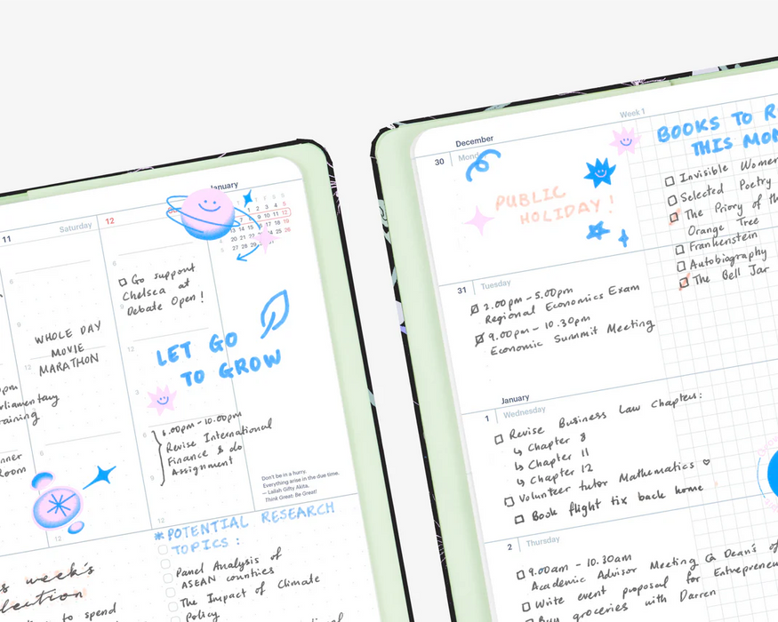 2025 Mossery REGULAR Planner Refill (Jan - Dec 2025)