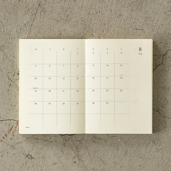 2024 MIDORI MD Notebook Diary (B6 A5 Size)