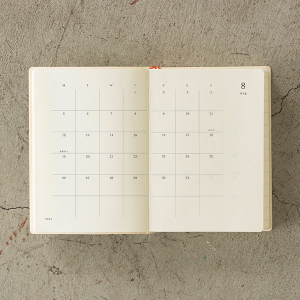 2024 MIDORI MD Notebook Diary 1 Day 1 Page (A6/A5 Size)