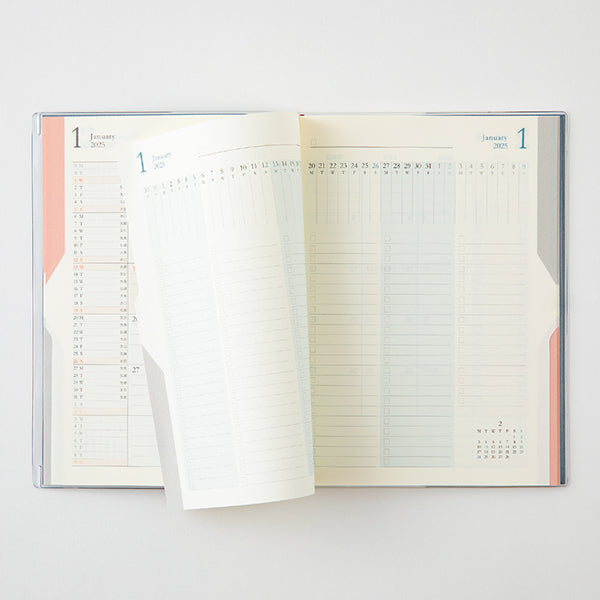 2025 MIDORI Double Schedule Diary // To Do (Blue)