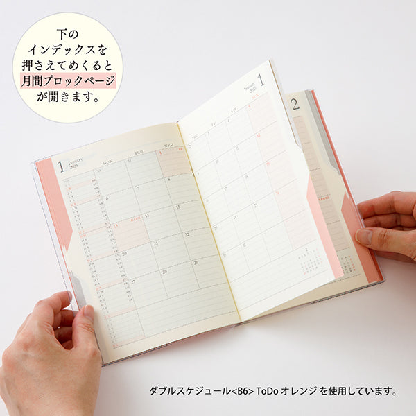 2025 MIDORI Double Schedule Diary // To Do (Blue)