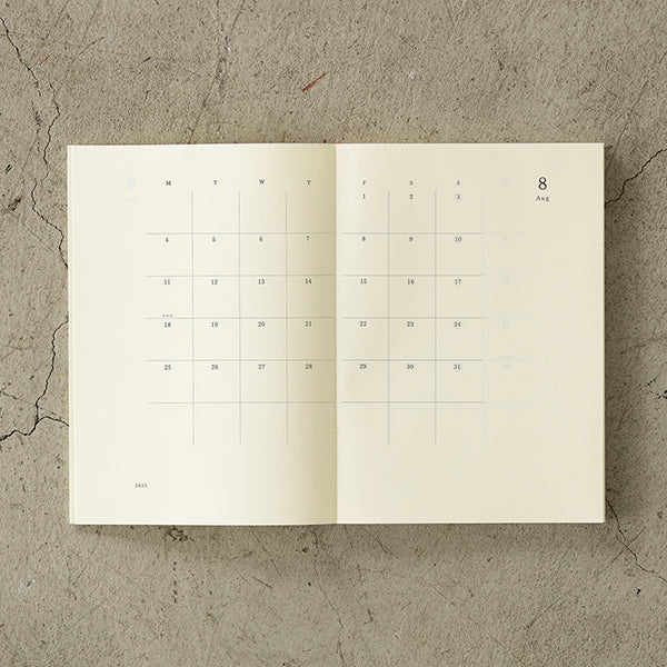 2025 MIDORI MD Notebook Diary (A6/B6 Slim/A5 Size)