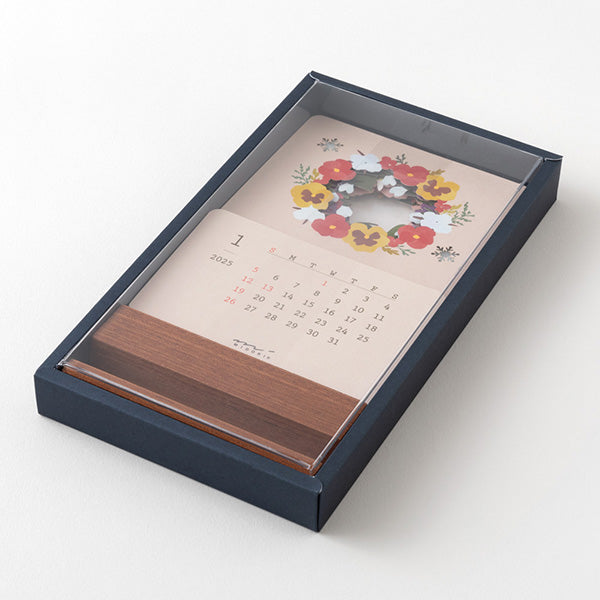 2025 MIDORI Laser Cut Desk Calendar // Flowers