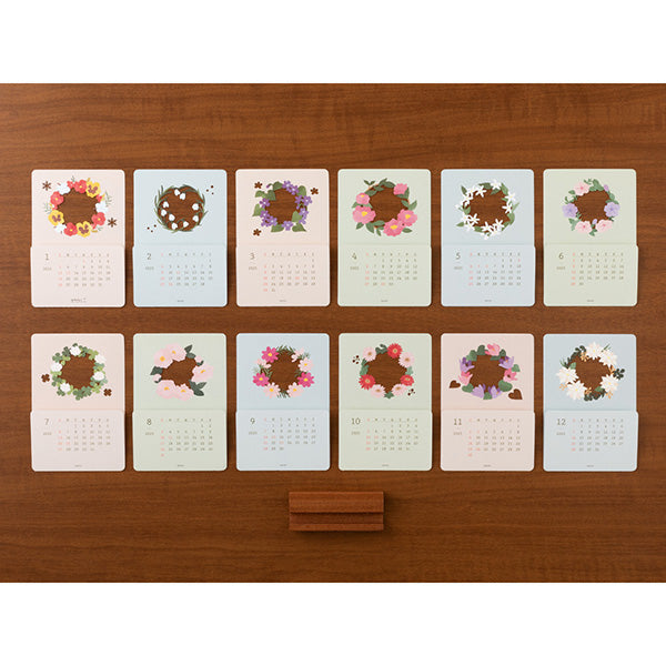 2025 MIDORI Laser Cut Desk Calendar // Flowers