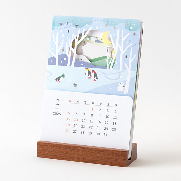 2025 MIDORI Laser Cut Desk Calendar // Landscape