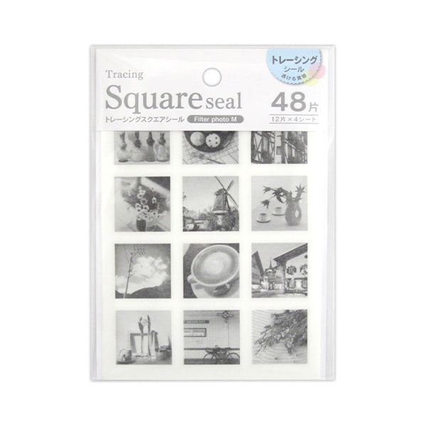 Tracing Square Sticker / Filter Photo Monochrome