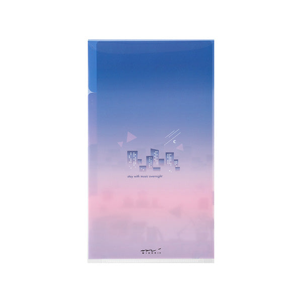 MIDORI 3 Pocket A5 Slim Clear Folder with Flap