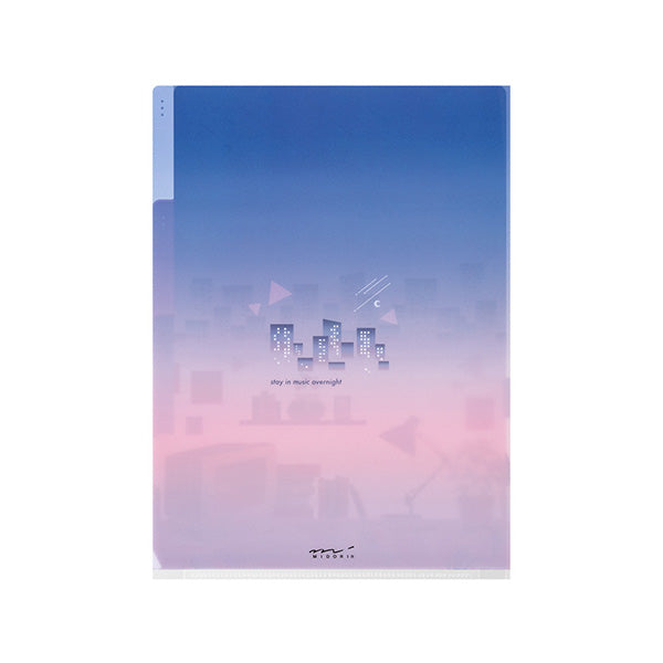 MIDORI 3 Pocket A5 Clear Folder