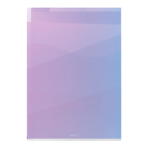 MIDORI 5 Pocket A4 Clear Folder / Gradation Pattern