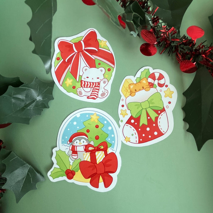 Christmas Critters Flake Sticker Pack