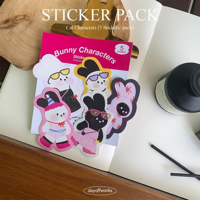 Day Off Works Sticker Pack // Bunny Characters