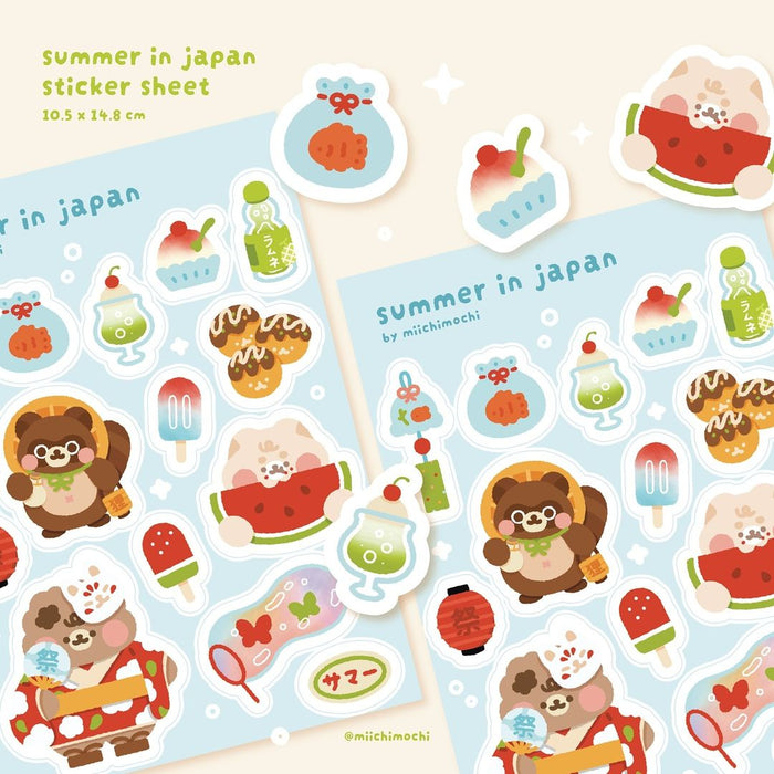 Miichimochi Sticker Sheet // Summer in Japan