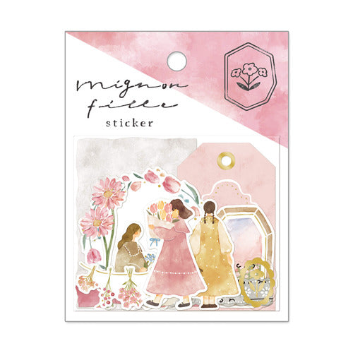 mignon fille Flake Sticker Pack