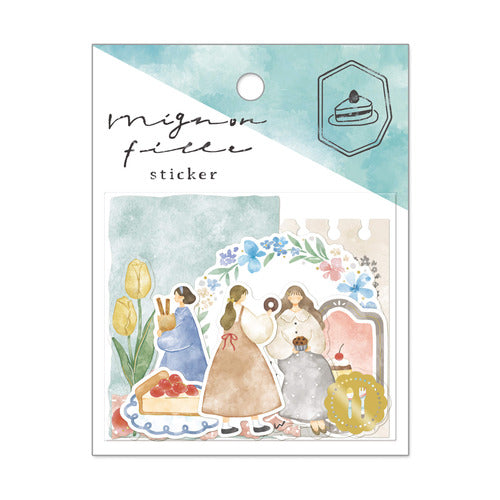 mignon fille Flake Sticker Pack