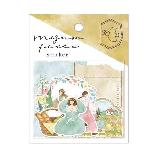 mignon fille Flake Sticker Pack