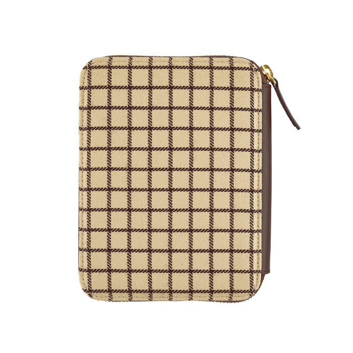 Hobonichi Techo Original Cover (A6 Size) // Taut Zipped (Cafe au Lait Plaid)