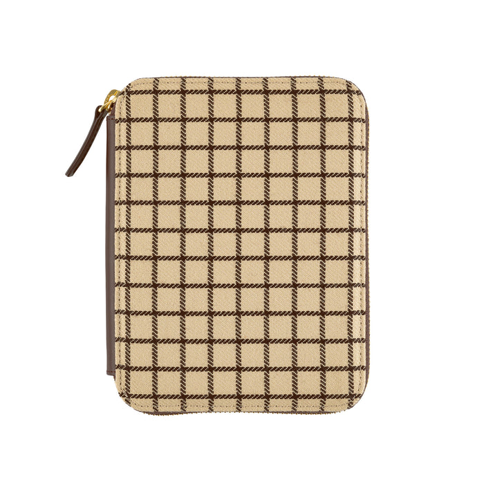 Hobonichi Techo Original Cover (A6 Size) // Taut Zipped (Cafe au Lait Plaid)