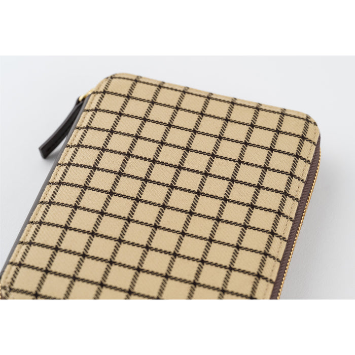 Hobonichi Techo Original Cover (A6 Size) // Taut Zipped (Cafe au Lait Plaid)