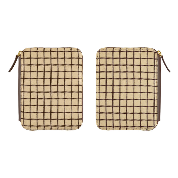 Hobonichi Techo Original Cover (A6 Size) // Taut Zipped (Cafe au Lait Plaid)