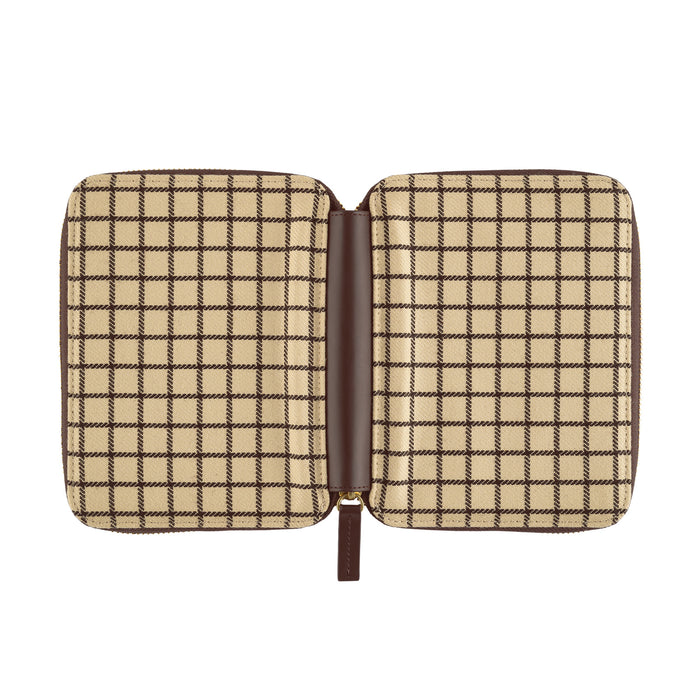 Hobonichi Techo Original Cover (A6 Size) // Taut Zipped (Cafe au Lait Plaid)