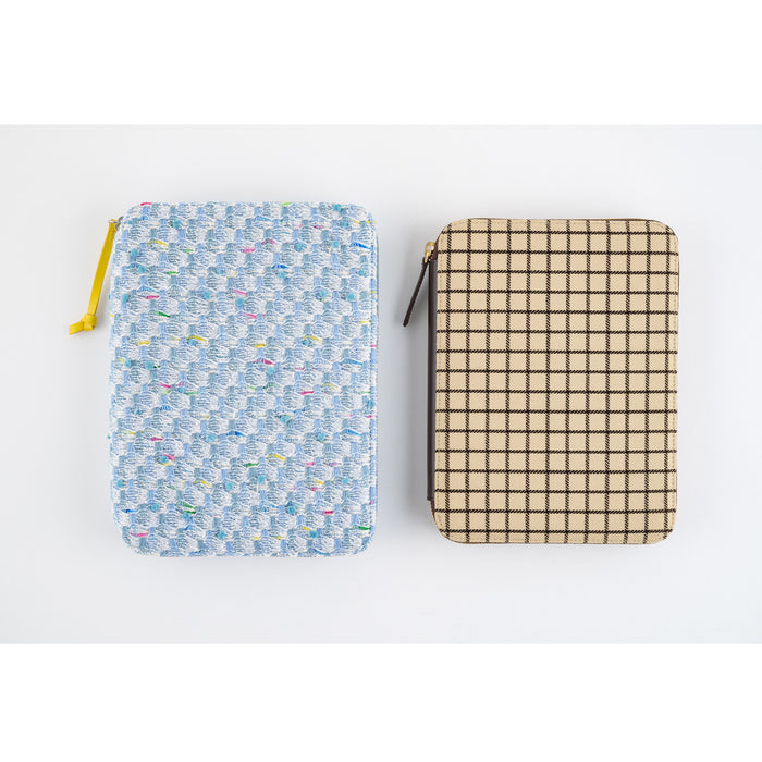 Hobonichi Techo Cousin Cover [A5 Size] // Taut Zipped (Cafe au Lait Plaid)