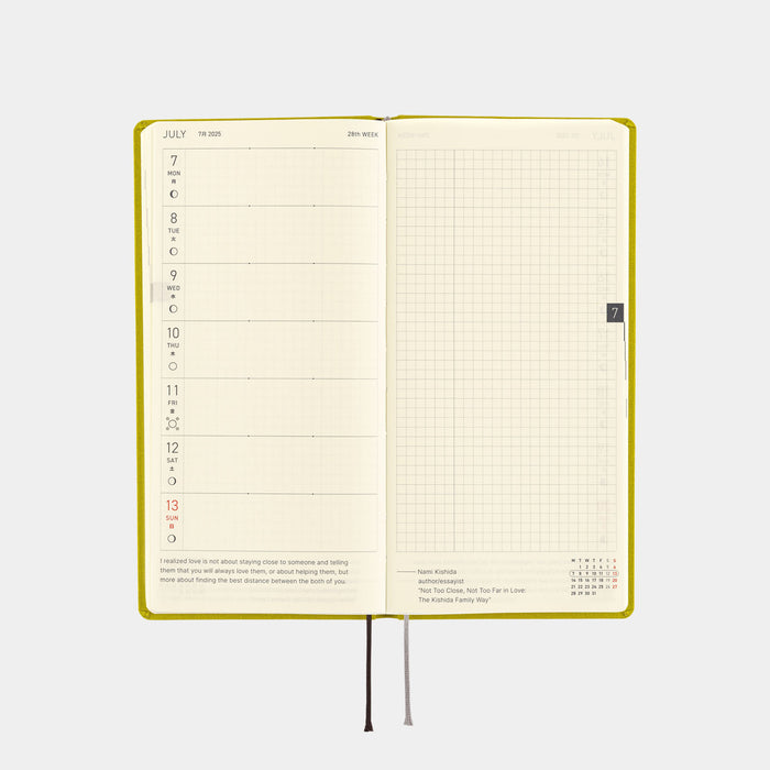 2025 Hobonichi Weeks Hardcover Planner // Colors: Pistachio