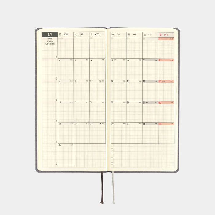 2025 Hobonichi Weeks Hardcover Planner // Colors: Smoke Gray