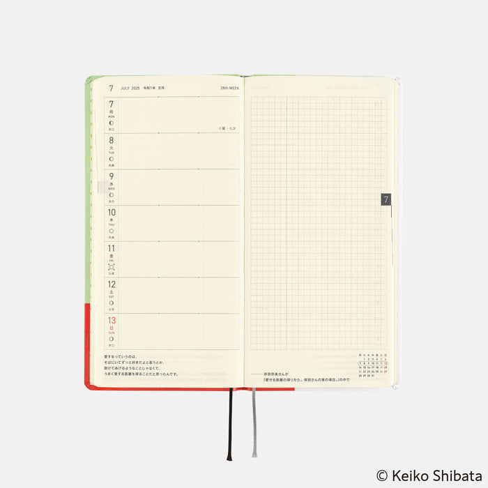 2025 Hobonichi Weeks Hardcover Planner // Keiko Shibata: Thanks for Your Hard Work, Aoki-san