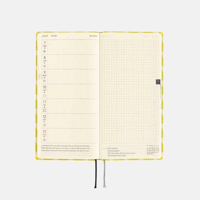 2025 Hobonichi Weeks Hardcover Planner // yuge fabric farm: Fish Scale Crest