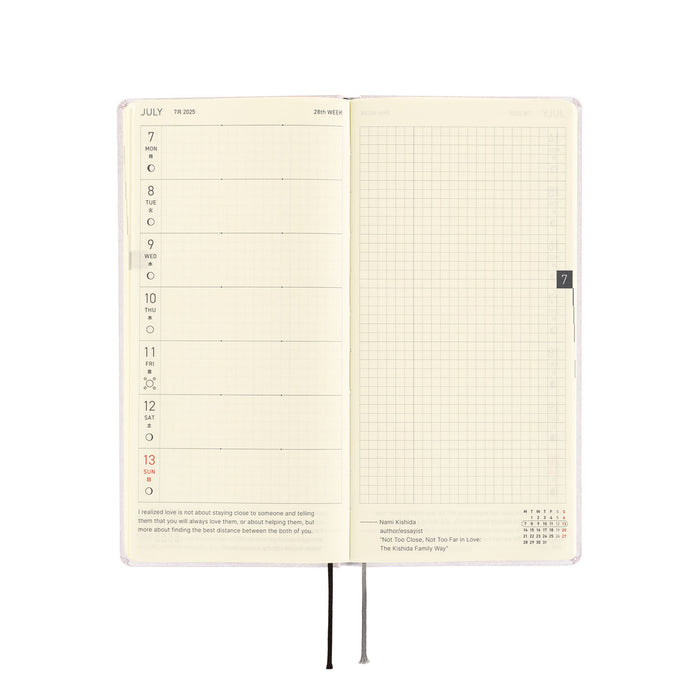 2025 Hobonichi Weeks Hardcover Planner // Paper Series: Platinum White